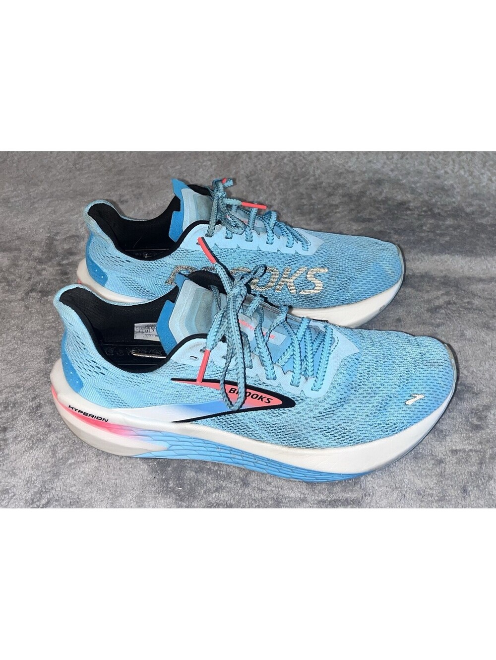 Brooks Hyperion 2 Men's Athletic Running Shoes Size 8MD Blue Teal Turquoise Wht